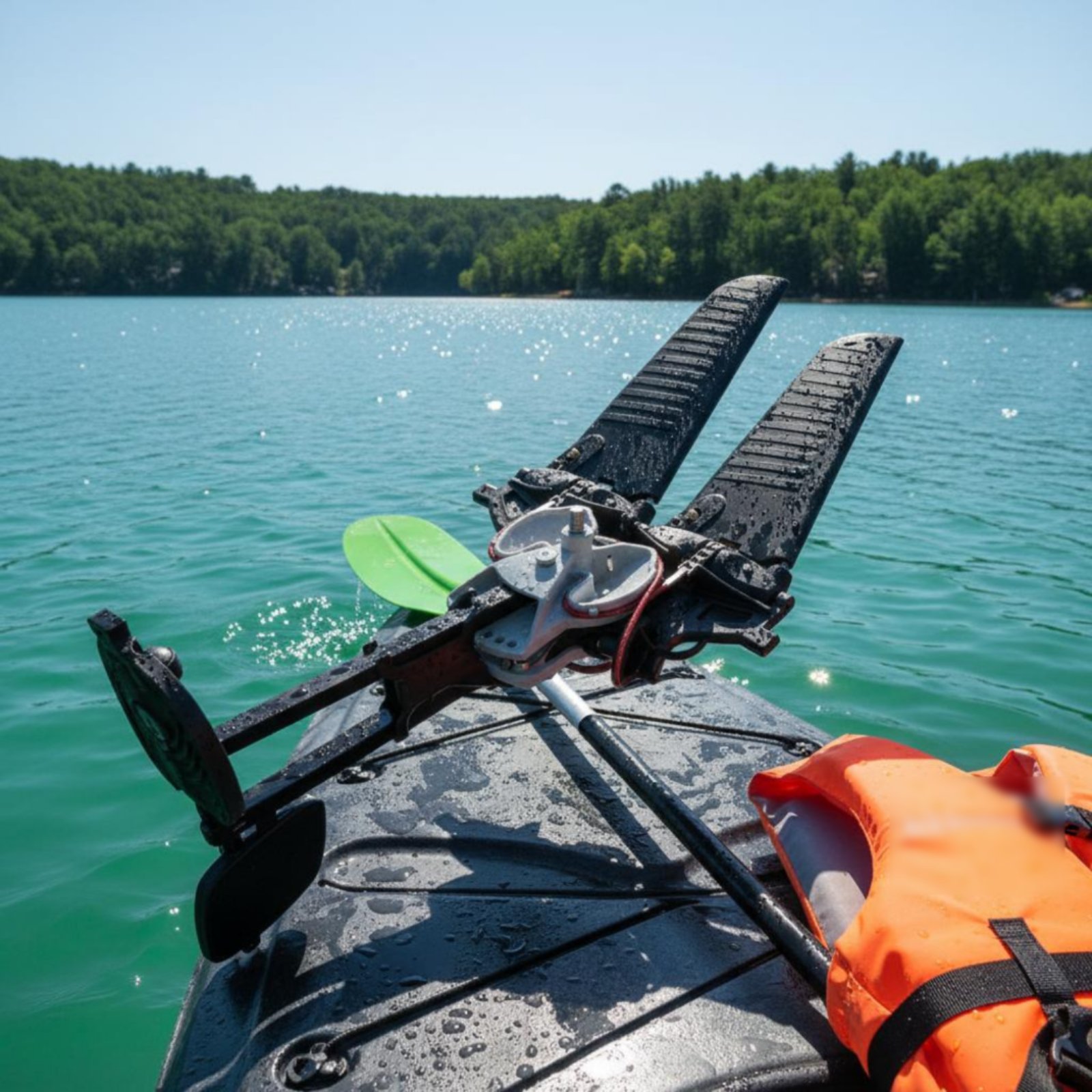 Fishing Kayak Inflatable - Kayak Pedal Drive System Forward and