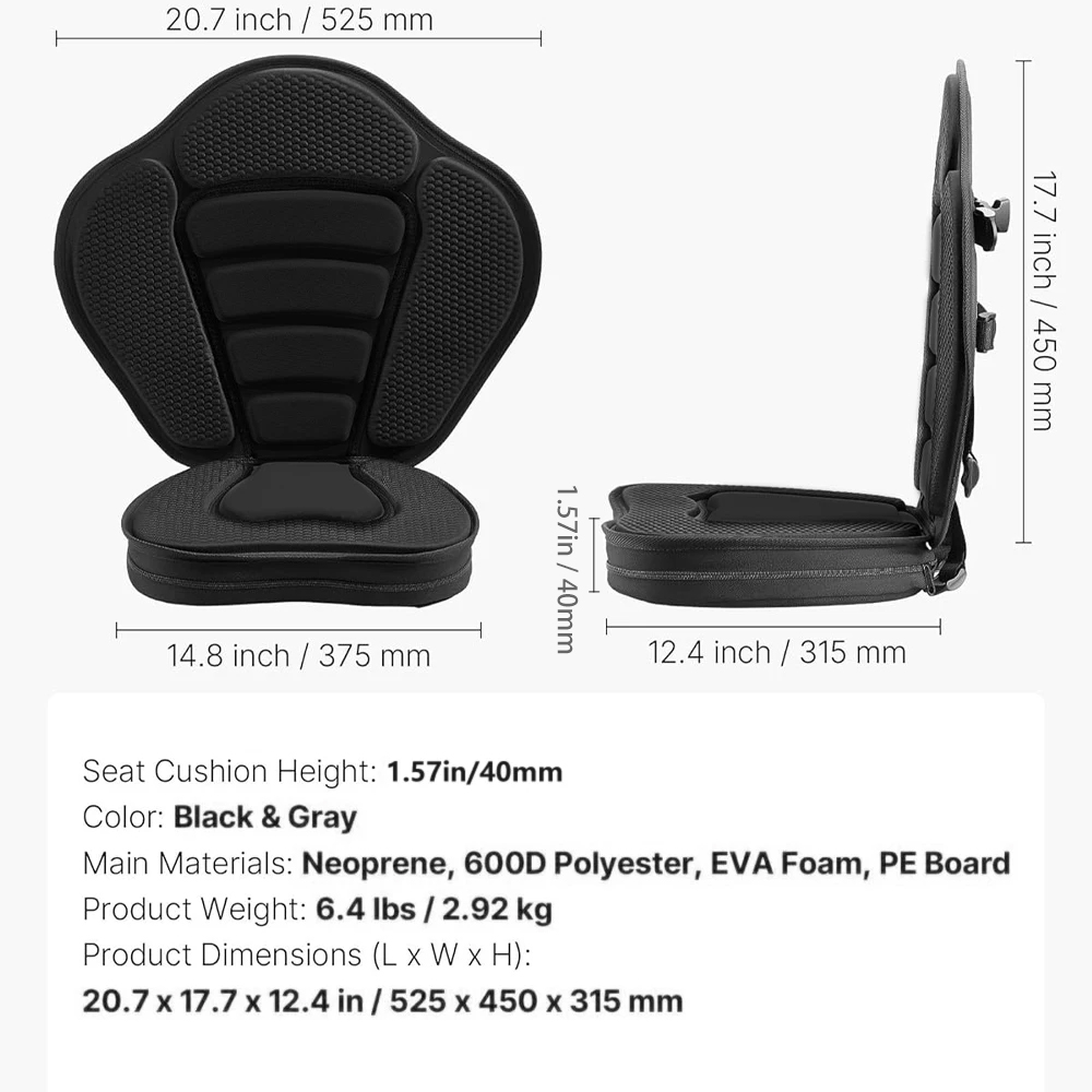 Kayak Seat SUP Board Accessori - Fishing Kayak Crate recension och pris