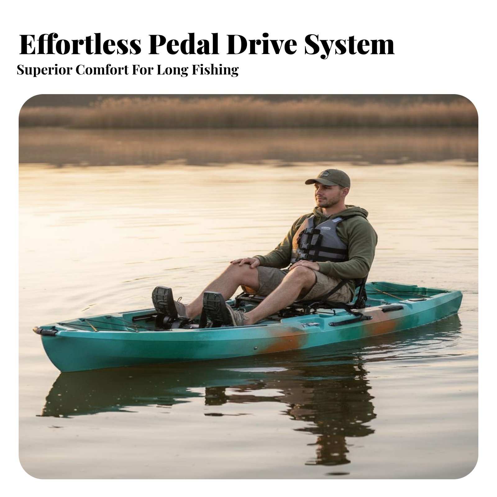 Pedal Drive Fishing Boat Folda - Fishing Kayak Sit On Top recension och pris